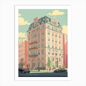 New York United States Travel Illustration 4 Art Print