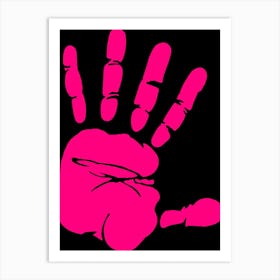 Pink Hand Art Print