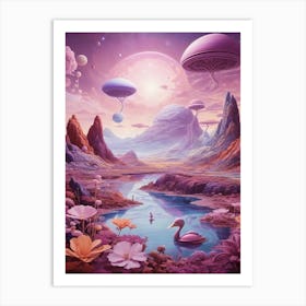 Aliens In Space Art Print