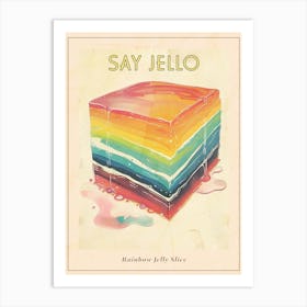 Rainbow Jelly Slice Vintage Advertisement Illustration 2 Poster Art Print