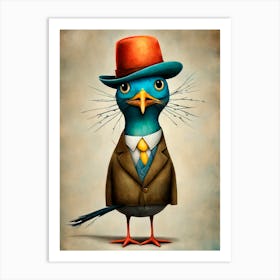 Bird In A Suit Art Print