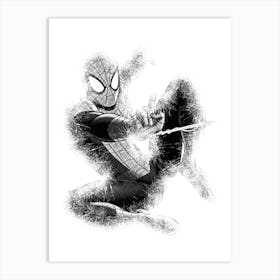 Spider Man Cartoon Sketch Art Print