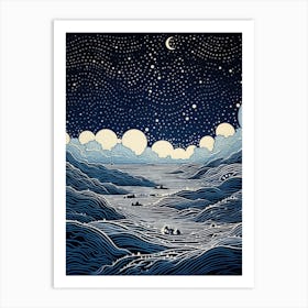 Night In The Sea Art Print