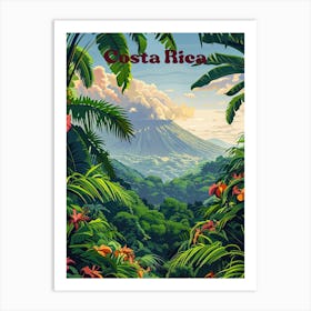 Costa Rica Rainforest Art Illustration Affiche