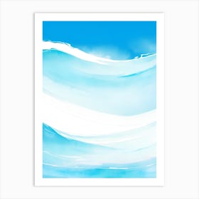 Blue Ocean Wave Watercolor Vertical Composition 148 Art Print