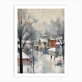 Winter City Park Painting Ditan Park Beijing 4 Art Print