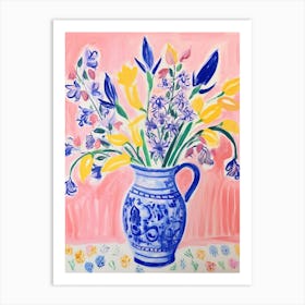 Flower Painting Fauvist Style Bluebell 4 Art Print