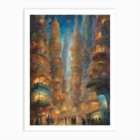 Futuristic City 1 Art Print