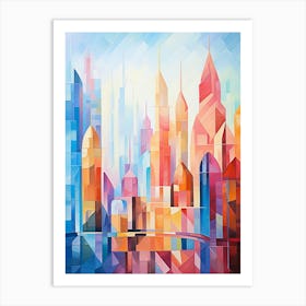 A Glimpse of Dubai's Skyline Art Print