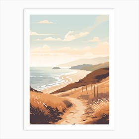 South West Coast Path England 5 Hiking Trail Landscape Art Print