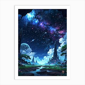 Space Landscape 4 Art Print