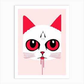 Bloody Cat Art Print