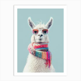 Llama With Sunglasses Art Print