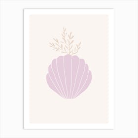 Nordic Lilac Vase Of Botanicals Art Print
