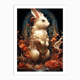 Rabbit In A Castle Art Print