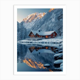 House In The Snow Art Print