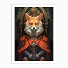 Fox In Armor Art Print