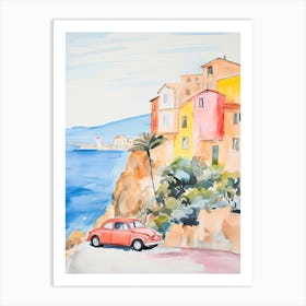 Watercolor Italian Coast 2 Art Print