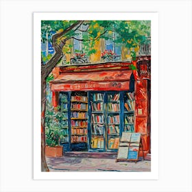 Paris Book Nook Bookshop 3 Art Print