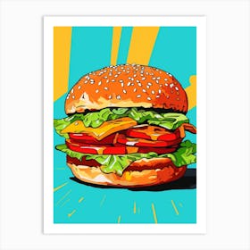 Hamburger Colour Splash 3 Art Print