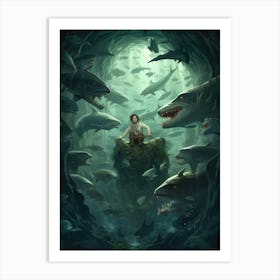 Man In The Cave Art Print