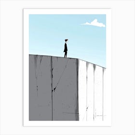 Man Standing On A Wall Art Print