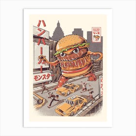 Burgerzilla Art Print