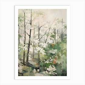 Green Forest Pattern Painting 1 Art Print