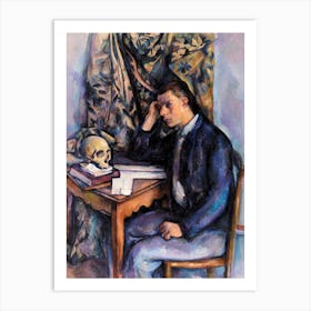 Young Man And Skull, Paul Cézanne Art Print