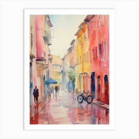 Foggia, Italy Watercolour Streets 4 Art Print