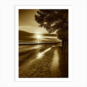 Sunset On The Beach 1016 Art Print