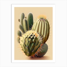 Parodia Cactus Neutral Abstract 1 Art Print