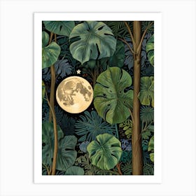 William Morris Moon In The Jungle Art Print