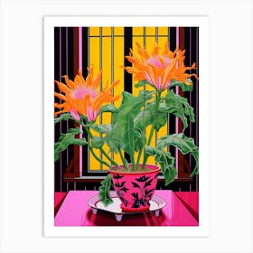 Mexican Style Cactus Illustration Easter Cactus 2 Art Print