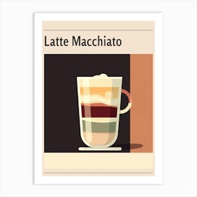 Latte Macchiato Midcentury Modern Poster Art Print