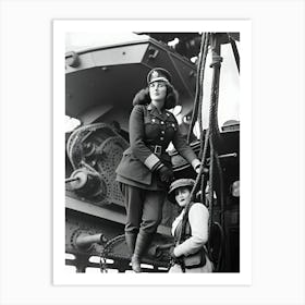 Two Women In Uniform Art Print