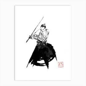 Samurai Finishing Fight Art Print