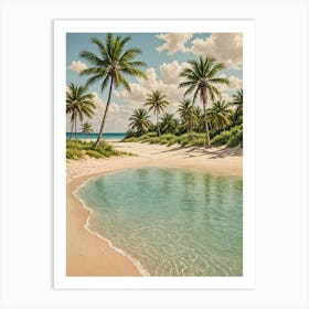 Tropical Beach Art Print