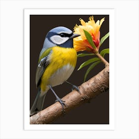 Tit on the brach Art Print