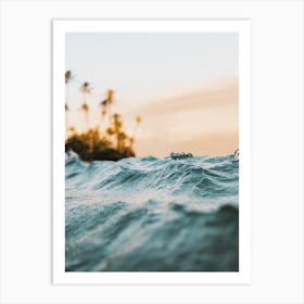 Sunset Ocean Waves Art Print