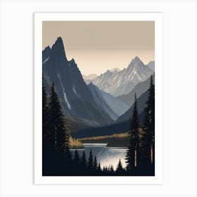 Mountain Landscape Canvas Print Art Print