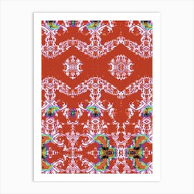 Abstract Red Fabric 2 Art Print