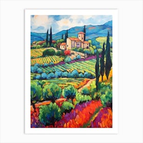 Tuscany Italy 3 Fauvist Painting Art Print