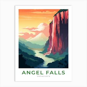 Venezuela Angel Falls Travel 2 Art Print