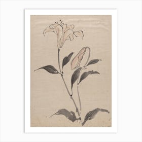 Flower, Album Of Sketches By Katsushika Hokusai And His Disciples, Katsushika Hokusai Art Print