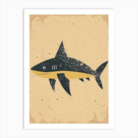 Friendly Shark Muted Pastels 2 Art Print