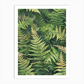 Pattern Poster Rock Cap Fern 2 Art Print