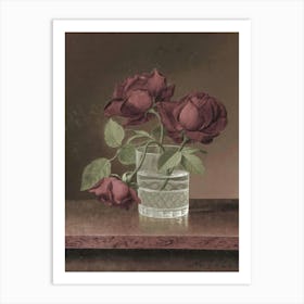 Roses In A Vase 15 Art Print