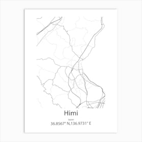 Himi,Japan Minimalist Map Art Print