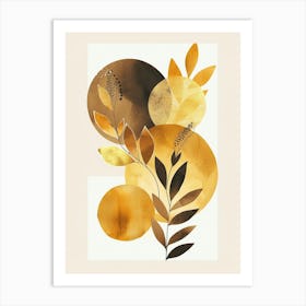 Golden Leaves Canvas Print 7 Art Print